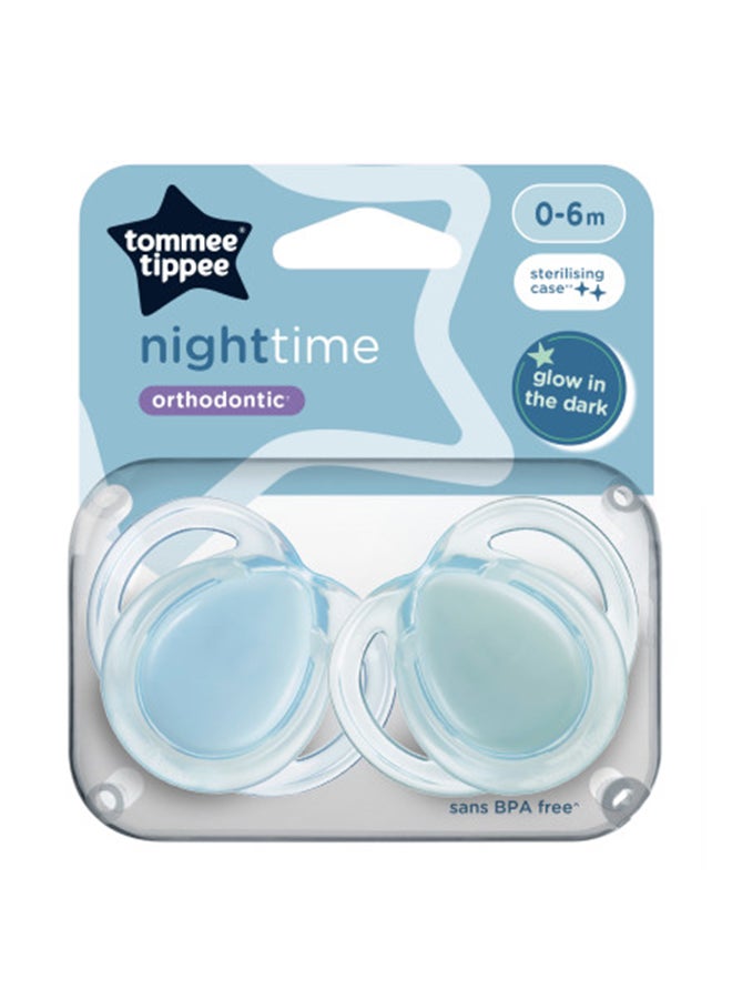 tommee tippee Pack Of 2 Night Time Soother, 0 - 6 Months - Assorted - Image 4
