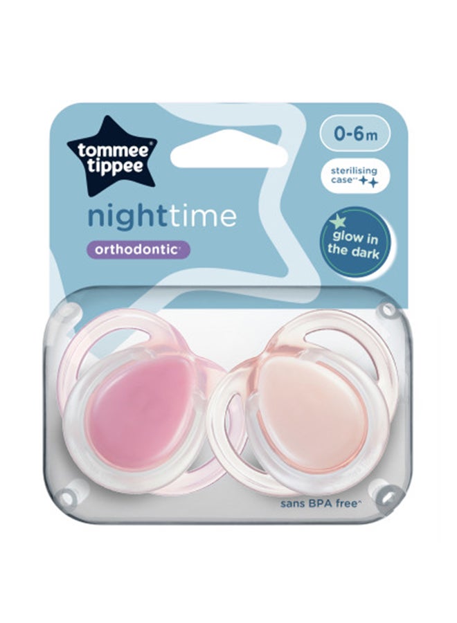 tommee tippee Pack Of 2 Night Time Soother, 0 - 6 Months - Assorted - Image 5