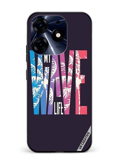 Protective Case Cover For Tecno Spark 10 Pro Wave Design Multicolour
