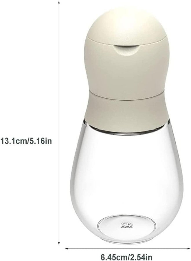 KOOSHLO Pepper Grinder, Stainless Steel Refillable Salt & Peppercorn Shakers Adjustable Ceramic Sea Salt Grinder,BPA-Free Transparent Spice Dispenser for Kitchen (White) - Image 2