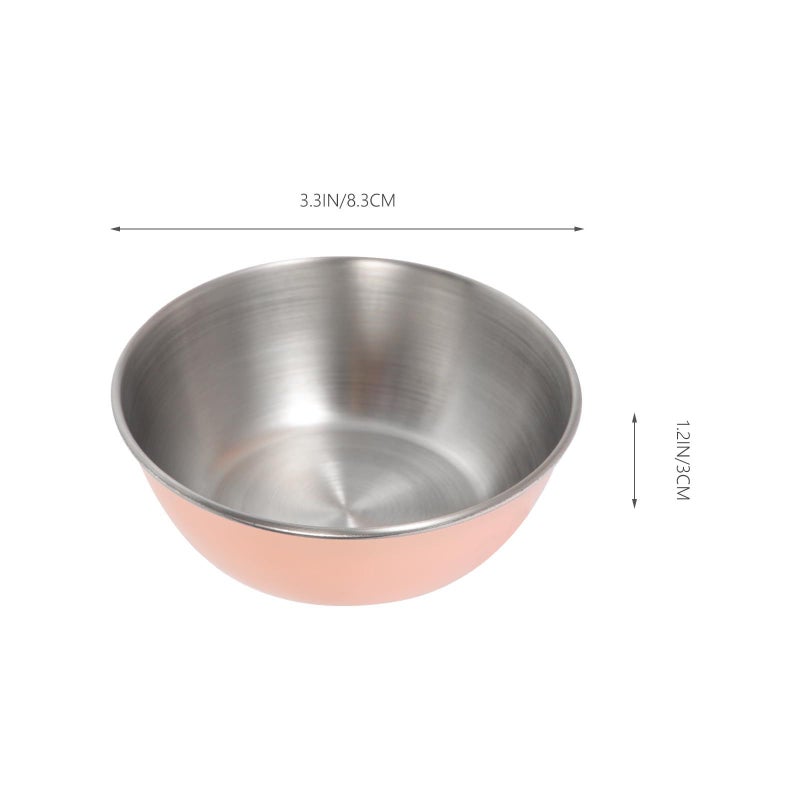Stainless Steel Round Sauce Dishes Set Small Dipping Bowls For Sushi - Image 3