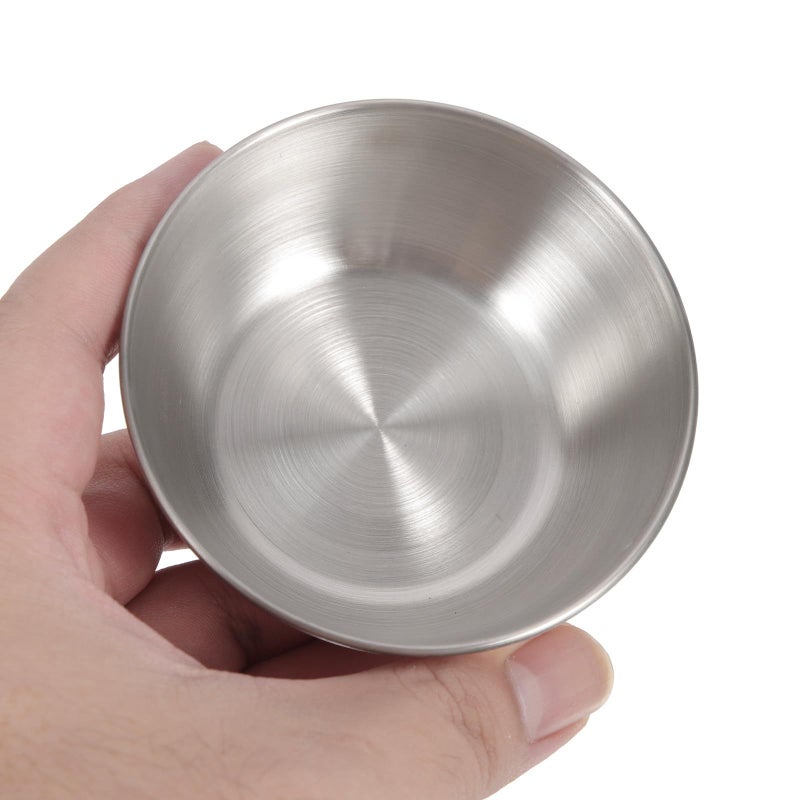 Stainless Steel Round Sauce Dishes Set Small Dipping Bowls For Sushi - Image 5
