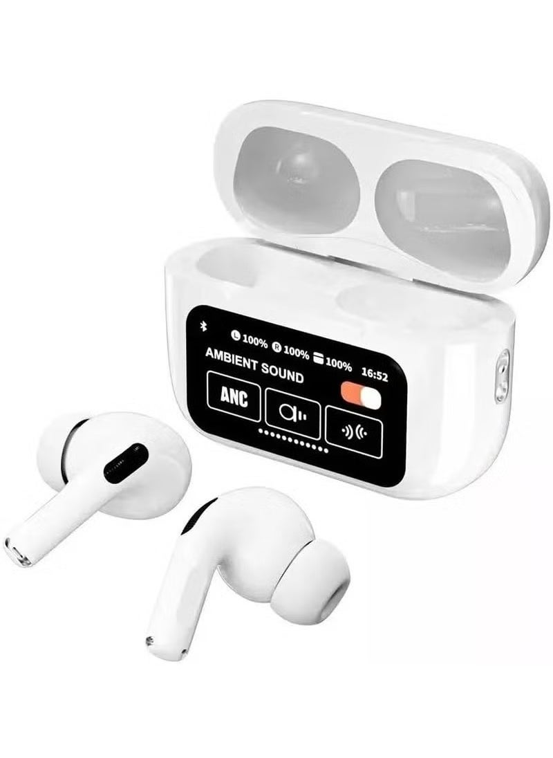 TIGER - A9 Pro Touch Screen Wireless Headphones | Bluetooth 5.3 TWS Earbuds with Active Noise Cancellation | Sport In-Ear Earphones with Charging Case | Hi-Fi Stereo, Built-in Mic, Long Battery Life, Waterproof, Comfortable Fit for All-Day Use | Ideal for Sports & Exercise - Image 1