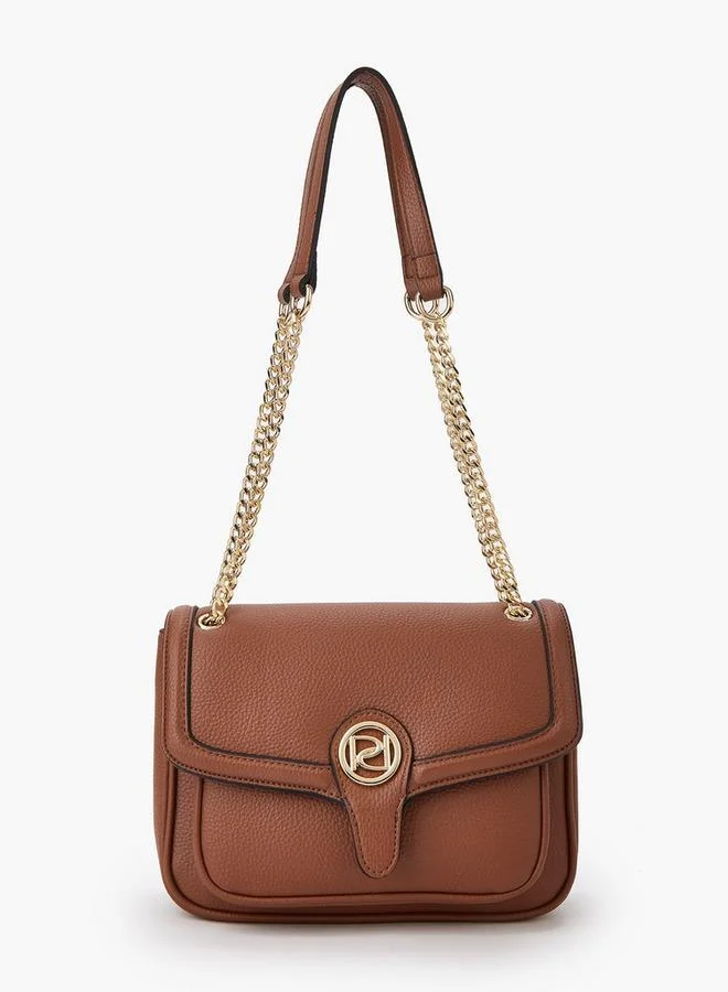 بابريكا Animal Print Crossbody Bag with Chain Strap and Flap Closure