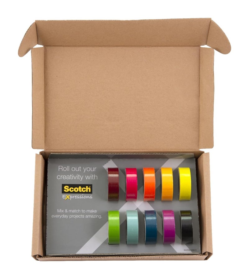 Scotch Washi Tape, 10 Rolls, Great for Use in Bullet Journal, School Supplies, Craft Supplies, and Teacher Appreciation Gifts (C317-10-SIOC) - Image 3