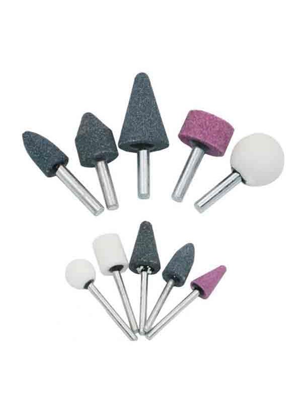 NityaEcommerce 10 PcsSet Abrasive Polish Mounted Stone Set Grinding Burr Wheel Shank Grinder Tools 3MM  - Image 1