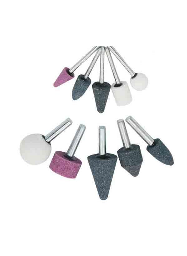 NityaEcommerce 10 PcsSet Abrasive Polish Mounted Stone Set Grinding Burr Wheel Shank Grinder Tools 3MM  - Image 3