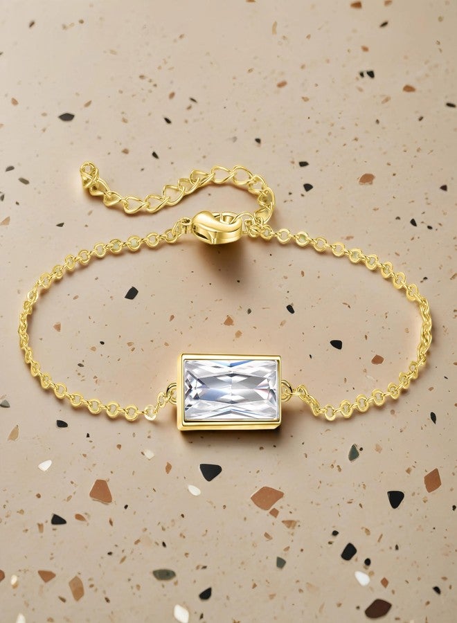RIPFEVURN Bar Cremation Jewelry Urn Bracelet for Ashes for Women Small Glass Cube Memorial Ashes Keepsake Link Bracelet(Gold-White) - Image 3