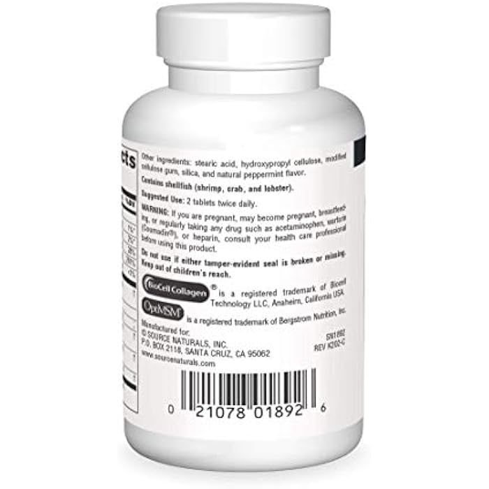 Source Naturals Hyaluronic Joint Complex with Glucosamine, Chondroitin & MSM - 30 Tablets - Image 2