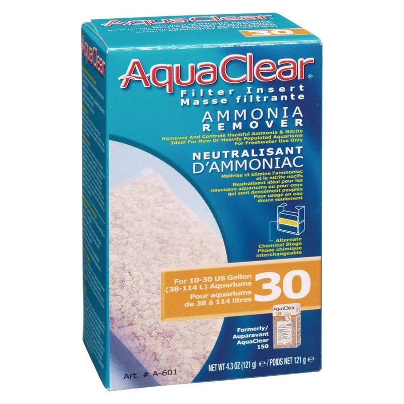 Fluval AquaClear 30 Ammonia Remover Inserts, Aquarium Filter Replacement Media, A601, white, 4 oz - Image 1