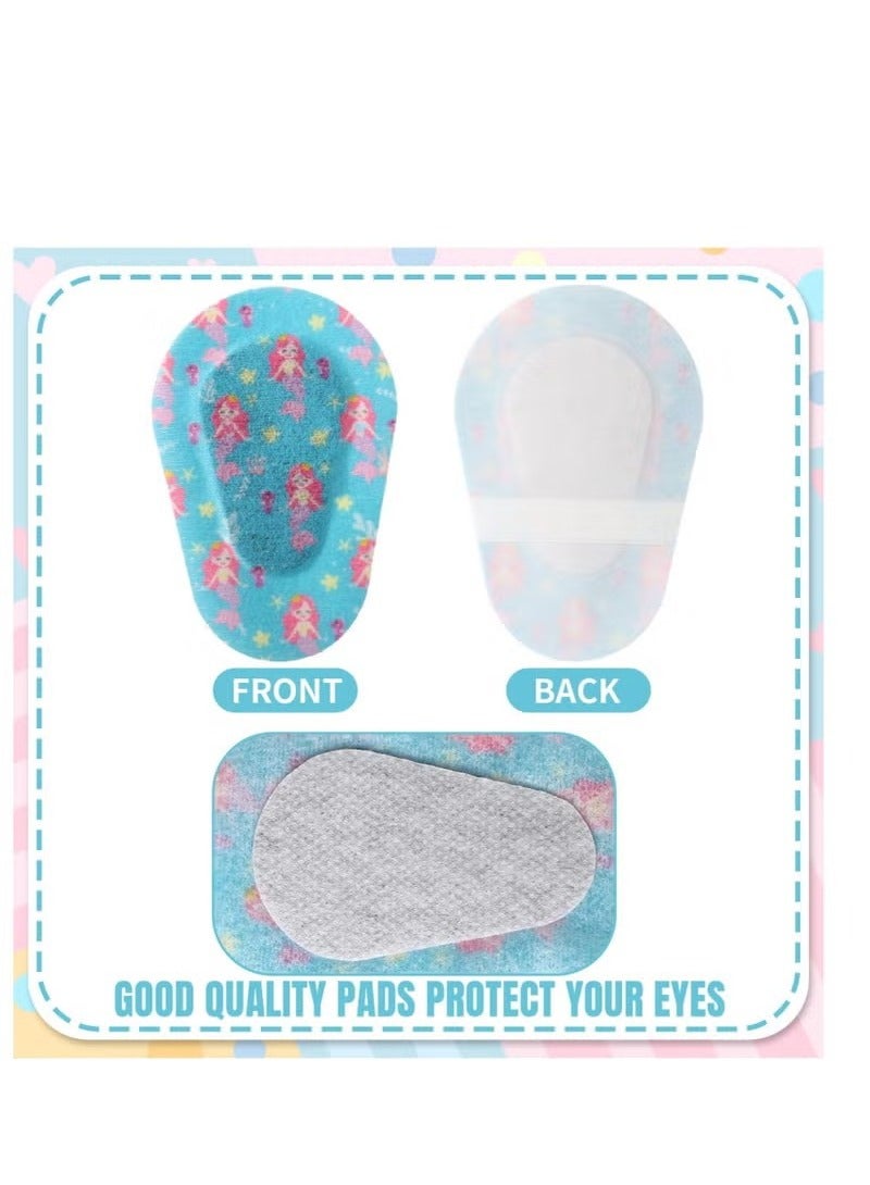 Adhesive Eye Patches 45 Pcs Kids Girls Patches Toddler Bulk Patch Fabric Breathable Fun Cute Designs Cotton Bandages For Light Blocking 9 Styles - Image 2