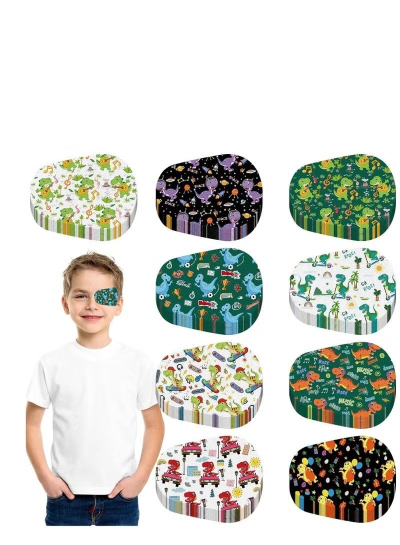 Adhesive Eye Patches 45 Pcs Kids Girls Patches Toddler Bulk Patch Fabric Breathable Fun Cute Designs Cotton Bandages For Light Blocking 9 Styles - Image 1