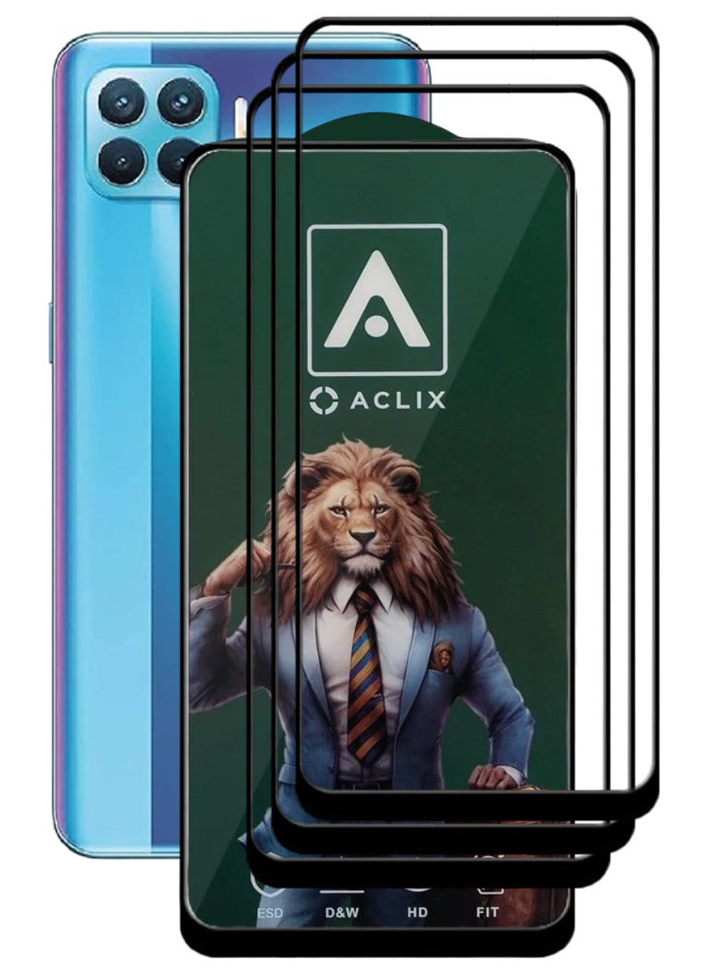 ACLIX 3 Pieces Antistatic ESD Dustproof Premium Quality High Definition Tempered Glass Screen Protector Designed For Oppo A93 - Image 1
