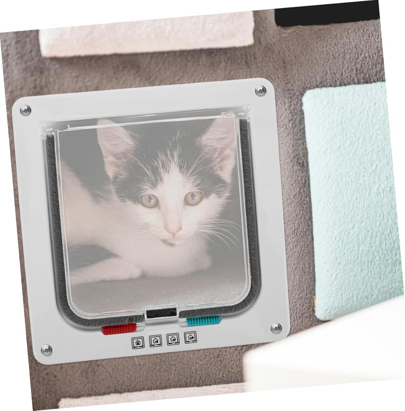 POPETPOP Cat Window Door Weatherproof Pet Door Locking Mechanism for Cats Auto-Sensing Easy to Install - Image 5