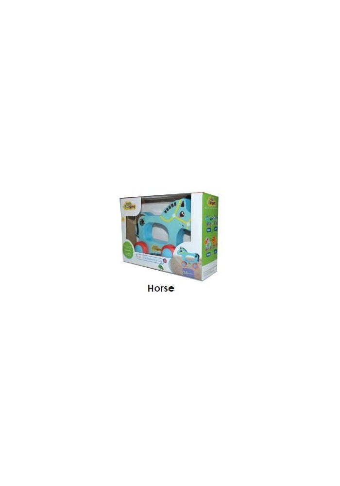 Little Fingers Push & Pull Horse Toy for Toddlers - Handcrafted Wooden Ride-On with Smooth Edges for Ages 24+ Months - Image 2