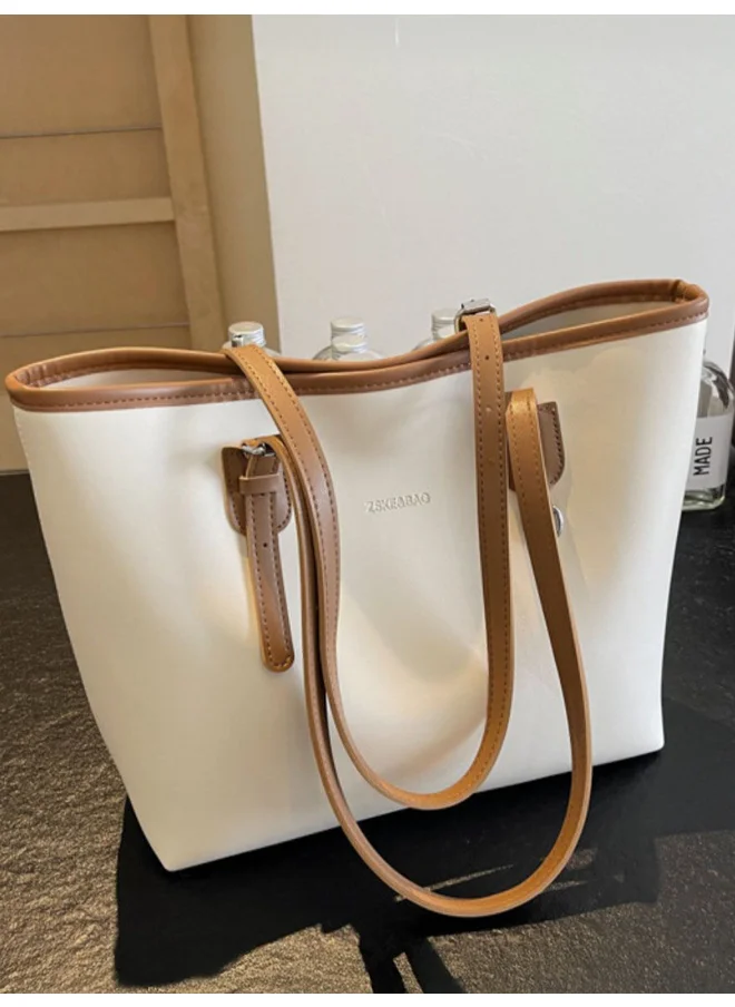 ستايلي Styli Two Tone Tote Bag with Double Handles