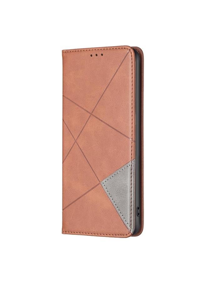 S-TOP Case For Samsung Galaxy S25 Edge 5G Rhombus Texture Magnetic Leather Phone Case - Image 2
