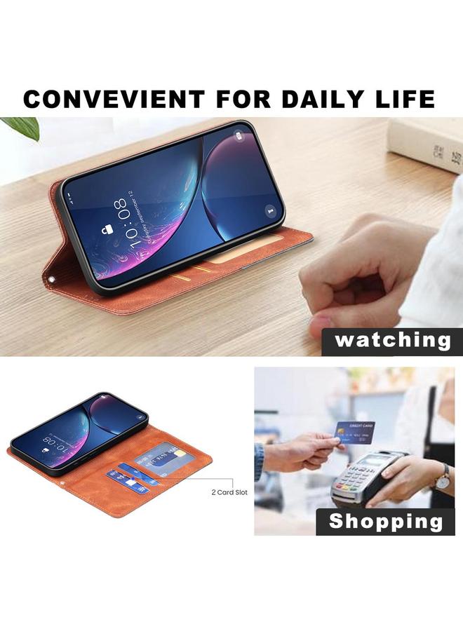 S-TOP Case For Samsung Galaxy S25 Edge 5G Rhombus Texture Magnetic Leather Phone Case - Image 5