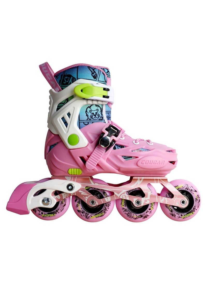 Cougar COUGAR Roller Skate Shoe Cougar Model c 1 PINK For Adult Adjustable Roller Skates 