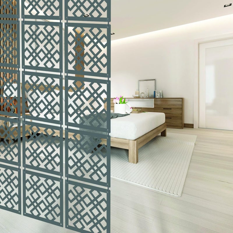 Olive Tree Olive Tree 12Pcs Hanging Room Divider Panel Modern Hanging Screen Partition for Home Decoration Living Room 115 x 115 12 PanelsOTD5089  - Image 2