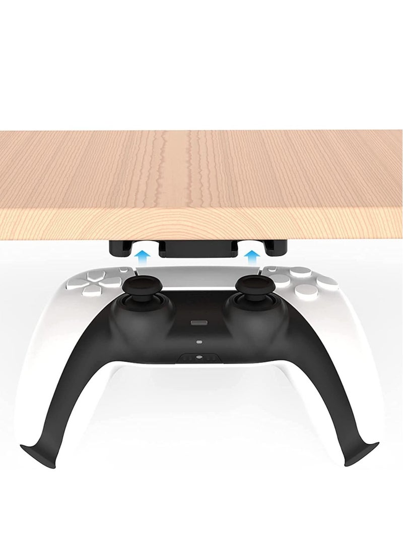Captaintech Controller Table Stand for PS5 PS4 Controller Under Desk Mount for DualSense DualShock 4 Controller Holder Table Organize and Desk Management - Image 2