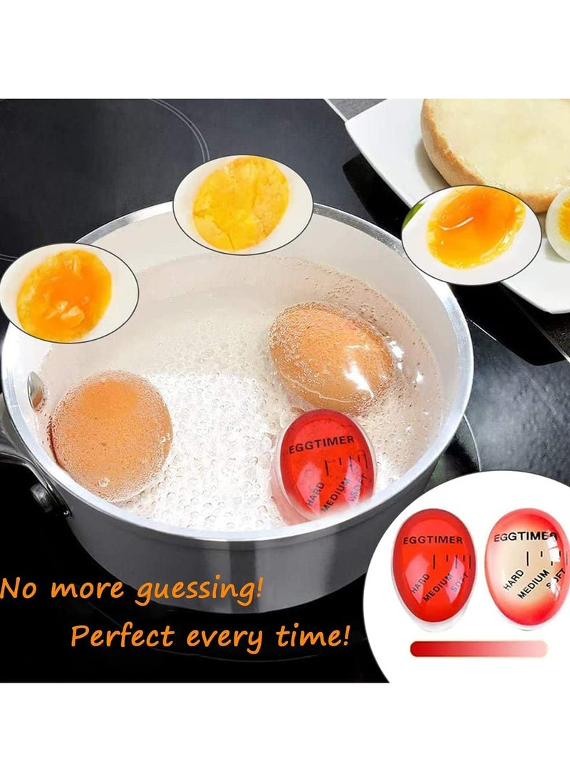Oasisgalore 2 x Color-Changing Egg Timer, Non-Toxic & Durable, Perfect Boiled Eggs by Time & Temperature  - Image 3