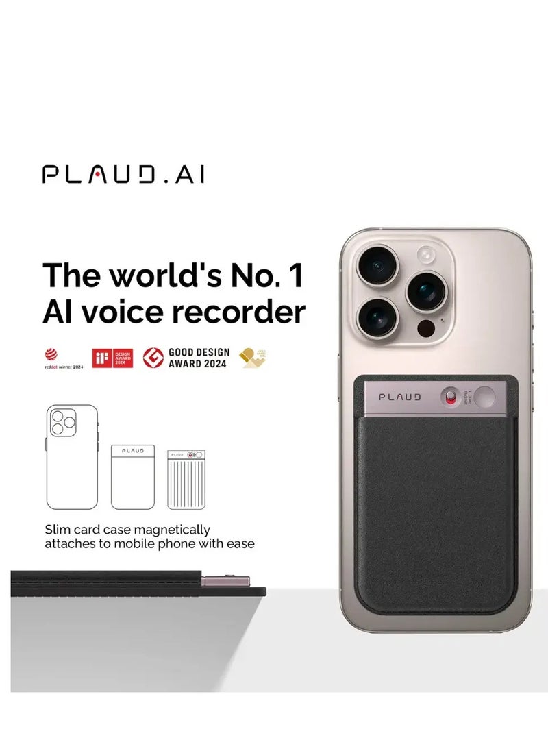 PLAUD - PLAUD Note AI Voice Recorder with Magnetic Case Starlight - Image 1