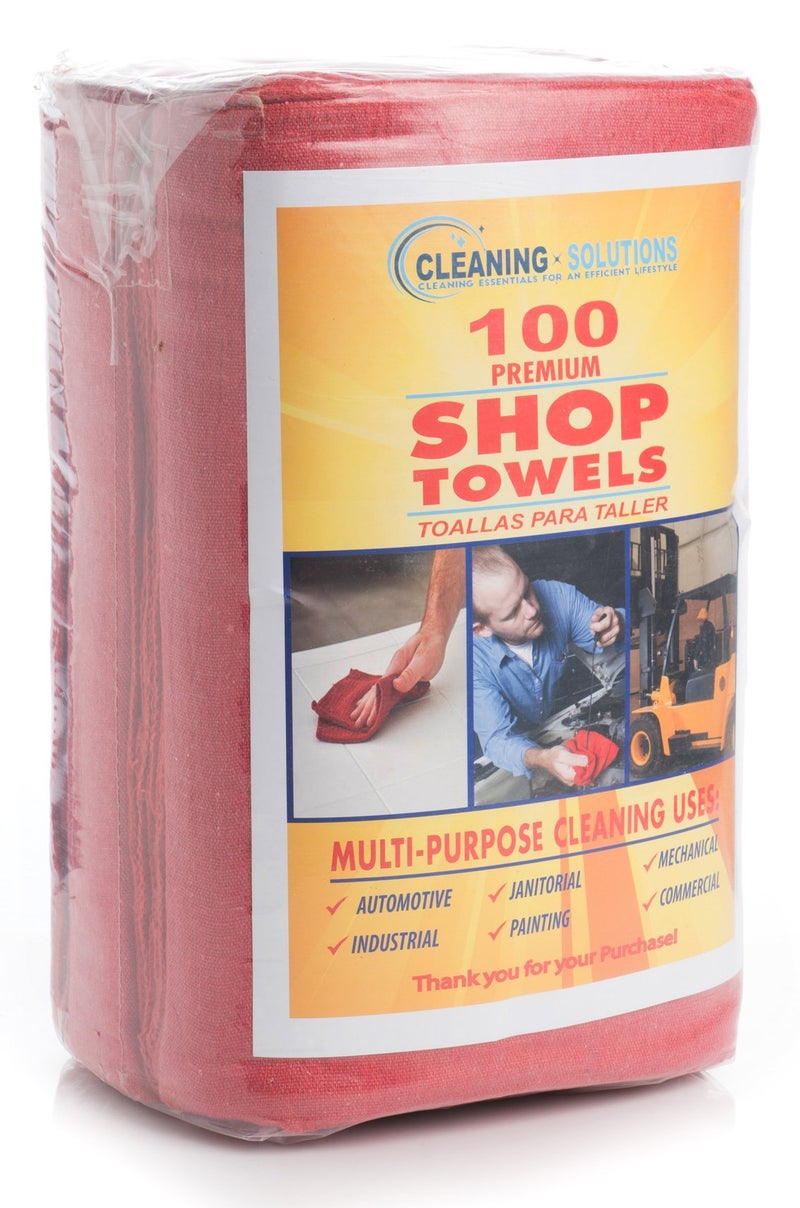 Simpli-Magic 78966-100PK Shop Towels 14”x12”, Red, 100 Pack - Image 4