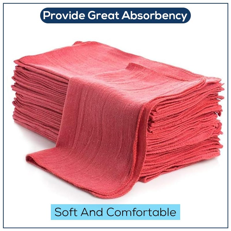 Simpli-Magic 78966-100PK Shop Towels 14”x12”, Red, 100 Pack - Image 5