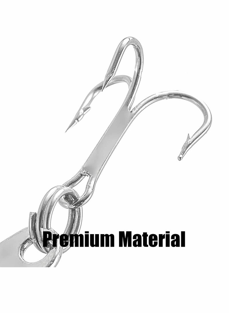 Excefore Fishing Lure Set, 5 Pcs Hard Fishing Lures, Metal Fishing Spoons with High Carbon Steel Hook - Image 3