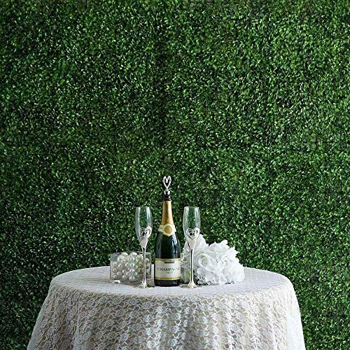 BASRAH NIWAR Heartyhome Artificial Plants Wall Boxwood Hedge Grass Tiles for Roof, Ceiling, Balcony and Wall Decor - Greenery Panels Ivy Fence 40cm x 60cm (Pack of 6) (Green) - Image 2