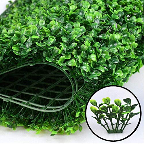 BASRAH NIWAR Heartyhome Artificial Plants Wall Boxwood Hedge Grass Tiles for Roof, Ceiling, Balcony and Wall Decor - Greenery Panels Ivy Fence 40cm x 60cm (Pack of 6) (Green) - Image 3