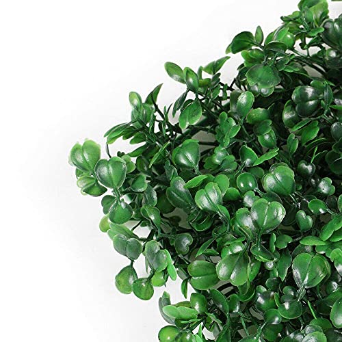 BASRAH NIWAR Heartyhome Artificial Plants Wall Boxwood Hedge Grass Tiles for Roof, Ceiling, Balcony and Wall Decor - Greenery Panels Ivy Fence 40cm x 60cm (Pack of 6) (Green) - Image 5