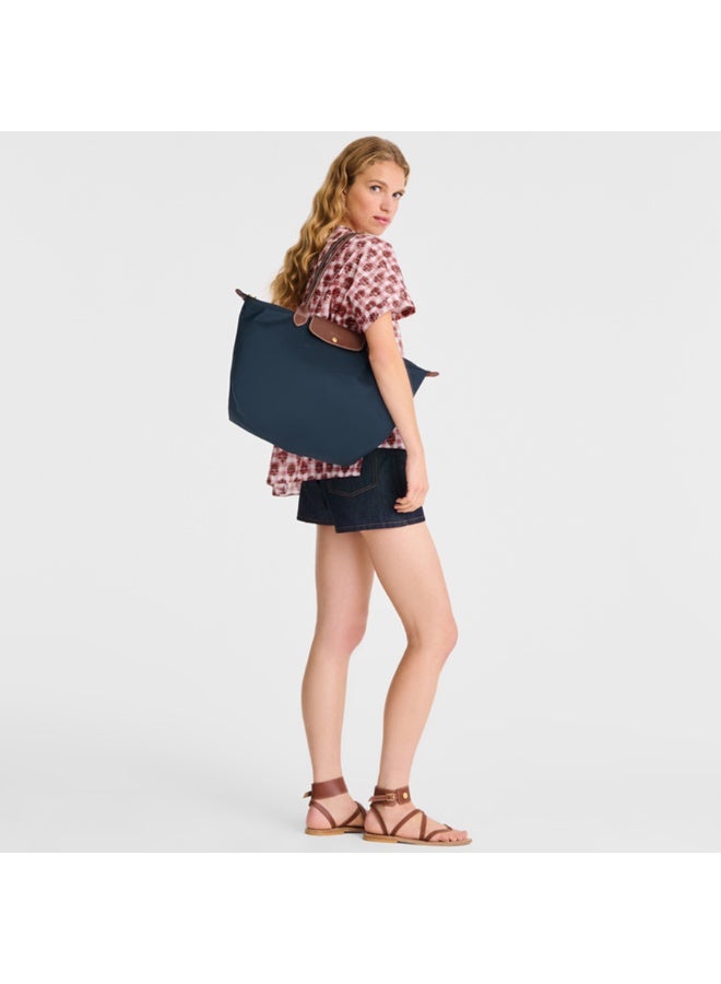 Longchamp Le Pliage Large Foldable Tote Bag - Navy Blue - Image 4