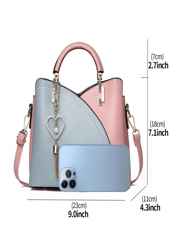 Xiaoyu Purses and Handbags for Women Fashion Crossbody Tote Bag Shoulder Bag Top Handle Satchel Purse (Light Blue) - Image 4