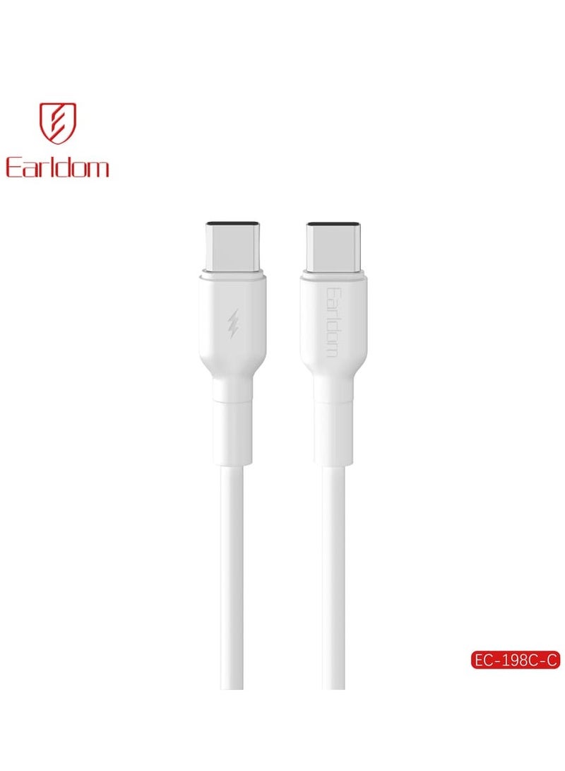 Earldom Ultra Fast 60W Charge Cable USB-C to USB-C 1M For All Devices - Image 1