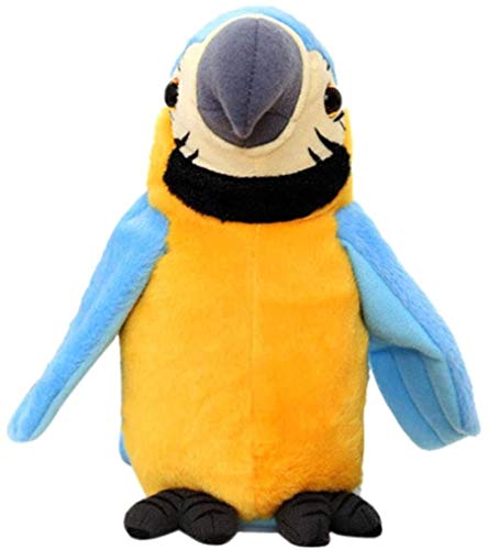 Holiberty Talking Macaw Parrot Repeat What You Say Stuffed Animal Plush Toy Electronic Record Animated Bird Shake Wings Speaking Parrot Pet Plush Interactive Toys for Kids Boys Girls Christmas Birthday Gift - Image 5
