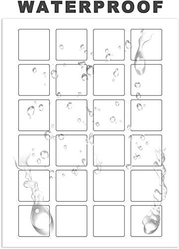 Mr-Label 1.5" x 1.5" Square White Sticker Labels - Waterproof and Tear-Resistant - for Inkjet & Laser Printer - for Food Package | Gift Bag | Jar (50 Sheets Total 1200 Labels) - Image 5