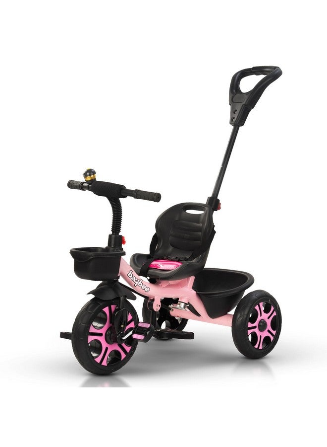 BAYBEE Baybee Baby Tricycle for Kids, Smart Plug & Play Kids Cycle with Eva Wheels, Bell, Storage Baskets & High Backrest | Kids Tricycle Trike | Baby Cycle for Kids 2 to 5 Years Boy Girl (Trixg Pro Pink) - Image 1