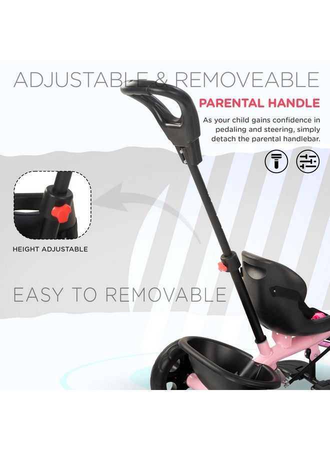 BAYBEE Baybee Baby Tricycle for Kids, Smart Plug & Play Kids Cycle with Eva Wheels, Bell, Storage Baskets & High Backrest | Kids Tricycle Trike | Baby Cycle for Kids 2 to 5 Years Boy Girl (Trixg Pro Pink) - Image 5