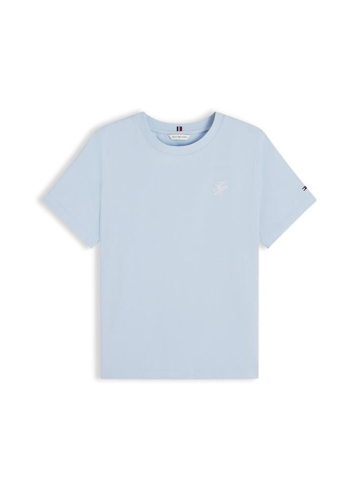 TOMMY HILFIGER Logo Embroidery Crew Neck T-Shirt - Image 5