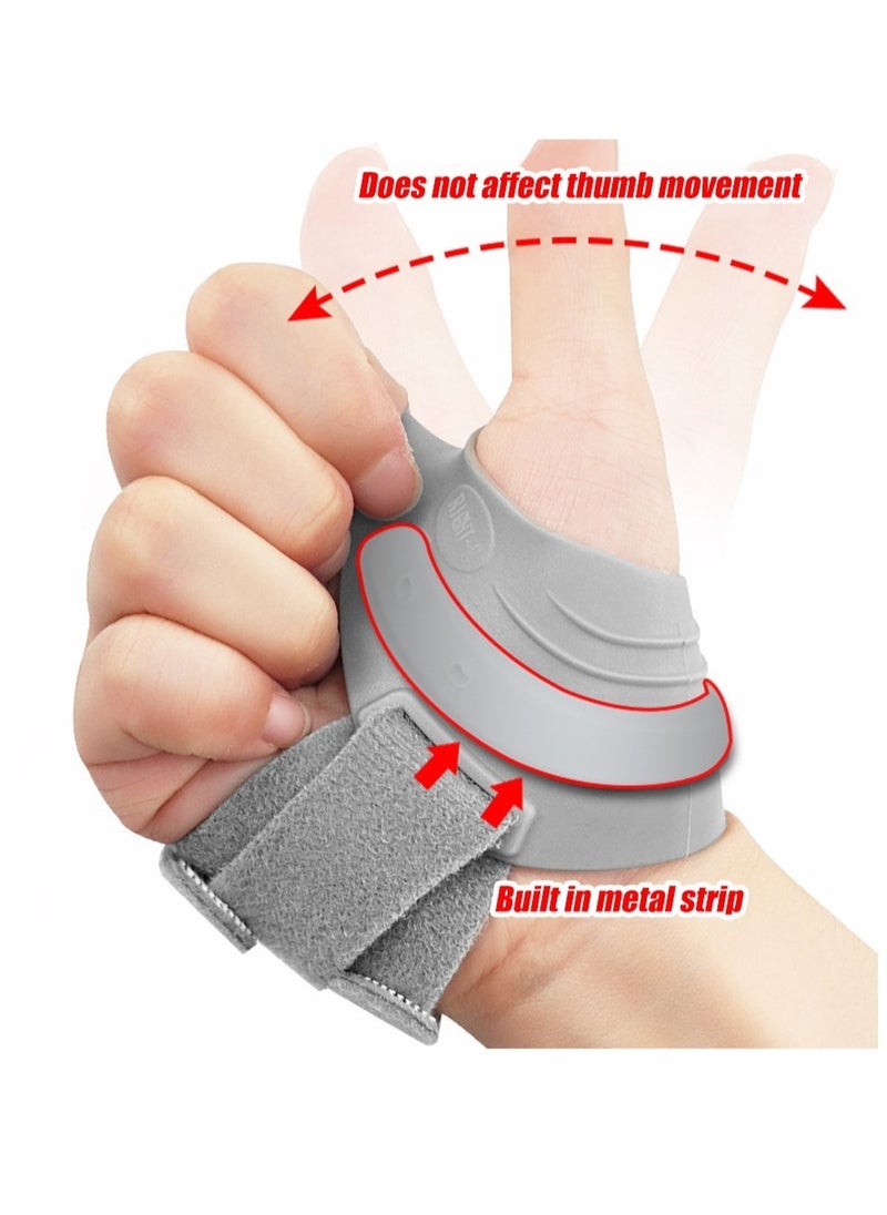 AROAQ Thumb Support Brace, Restriction Splint Thumb Stabilizer, Adjustable CMC Joint Thumb Brace, Pain Relief Thumb Stabilizer Brace For Both Men And Women, (Pack Of 2pcs, Large, Beige Right)  - Image 2