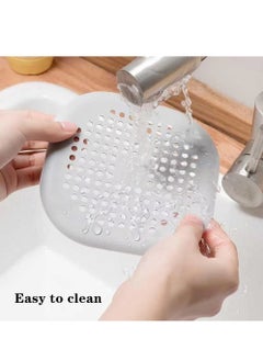 2-Piece Bathroom Drain Cover Drain Stopper Shower Filter kitchen Sink Strainer TPR Grey 14x14 Centimeter - pzsku/Z200C56F3D452E7C47700Z/45/_/1705668084/b0a0e867-ca55-4127-97c9-1885fef21a00