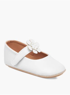 Barefeet Girls Floral Accent Booties with Hook and Loop Closure  - Image 2