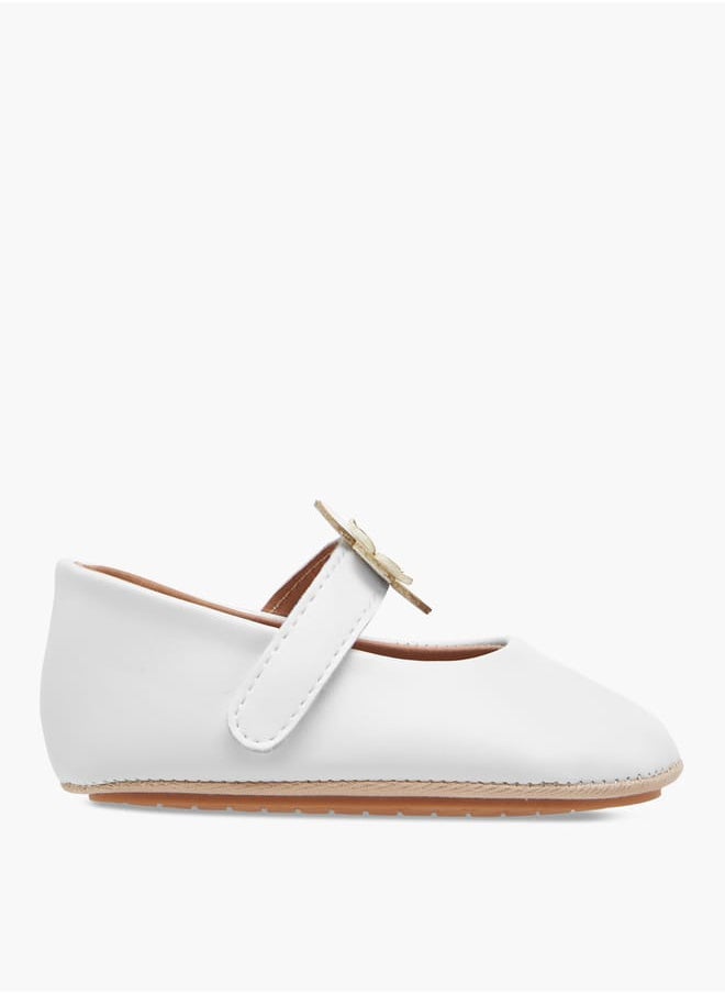 Barefeet Girls Floral Accent Booties with Hook and Loop Closure  - Image 3