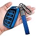 Sindeda Key Fob Cover with Keychain Soft Full Protection Key Shell Compatible with Hyundai 20162021 Elantra Elantra GT Ioniq Sonata Tucson Smart key Blue - Image 2
