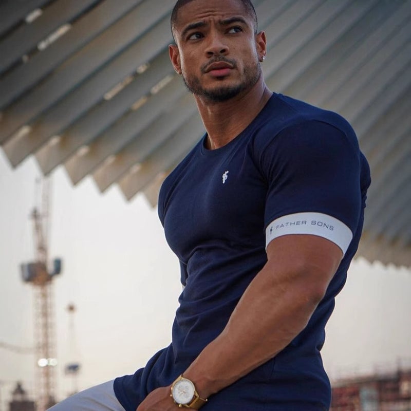 Short-Sleeved Loose Men'S Crewneck Muscle T-Shirt Men'S T-Shirt Top Fitness Leisure Sports 2023 Product - Image 2