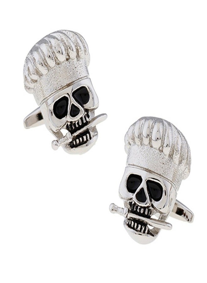 Vcufflinks Chef Cook Skull Cufflinks - Image 1