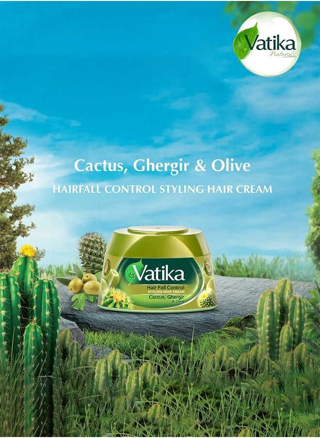 Vatika Naturals - Vatika Naturals Anti-Hair Fall Conditioner Cream | Ghergir, Cactus & Olive | Strengthens & Nourishes Weak Hair - 140ml - Image 1