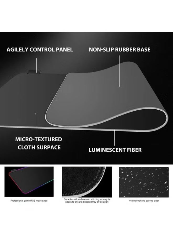 VINSOC Gaming RGB keyboard Mouse Pad  - Image 3